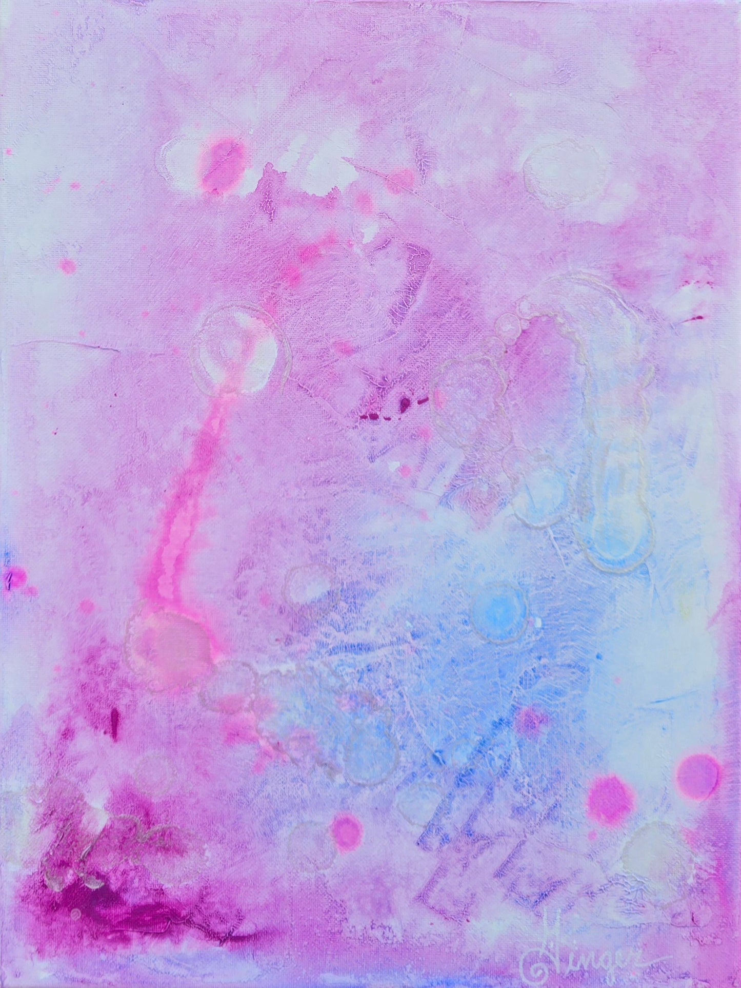 "Whispers of Dawn" Original Mixed Media Abstract Painting on Canvas