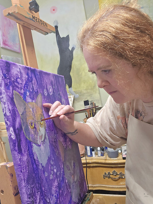 Custom Personalized Pet Portraits | Hand-Painted Pet Art by Artist Ginger Reynolds