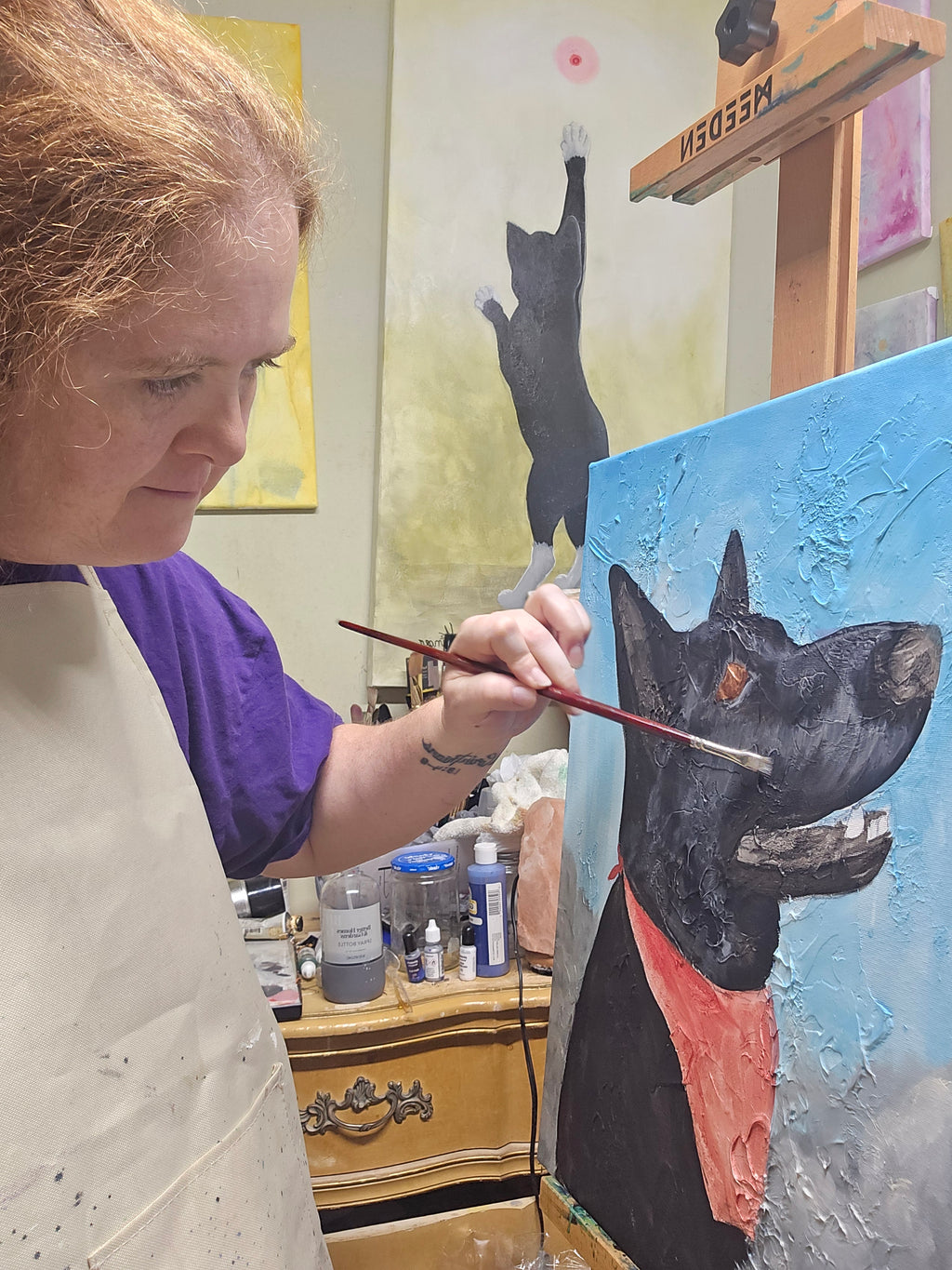 Custom Personalized Pet Portraits | Hand-Painted Pet Art by Artist Ginger Reynolds
