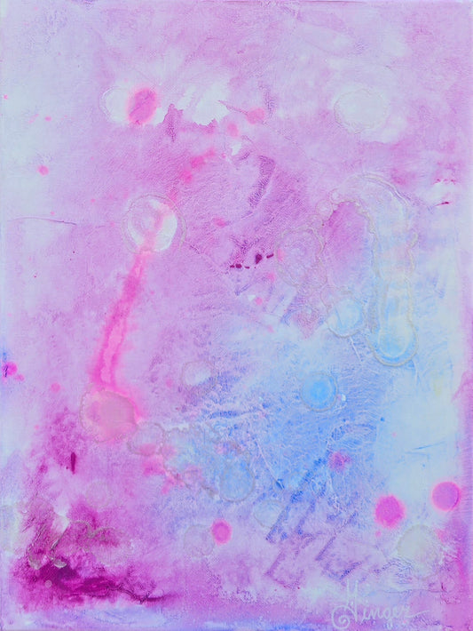 "Whispers of Dawn" Original Mixed Media Abstract Painting on Canvas